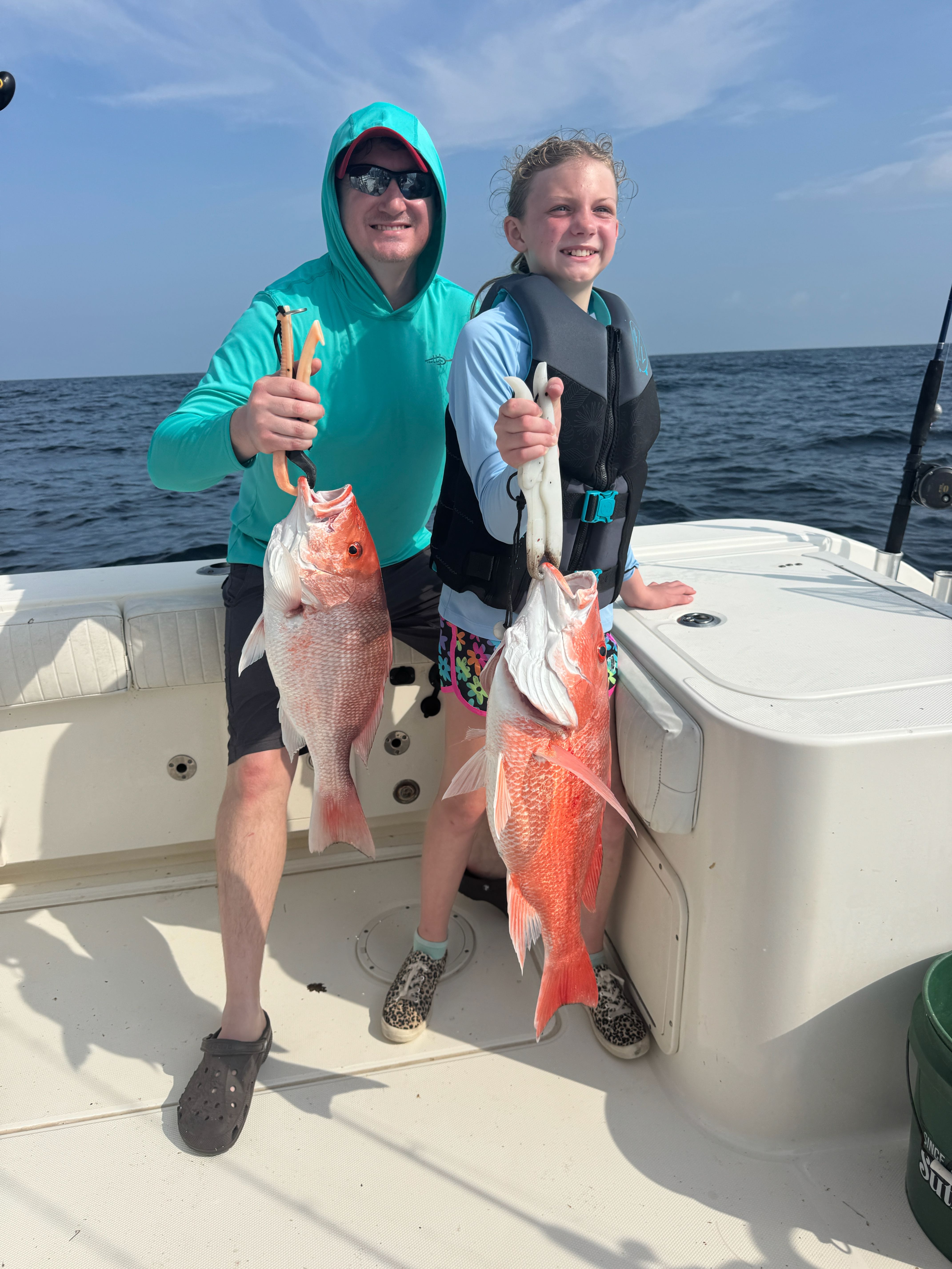 Two red snapper caught during fishing trip in Port Isabel TX