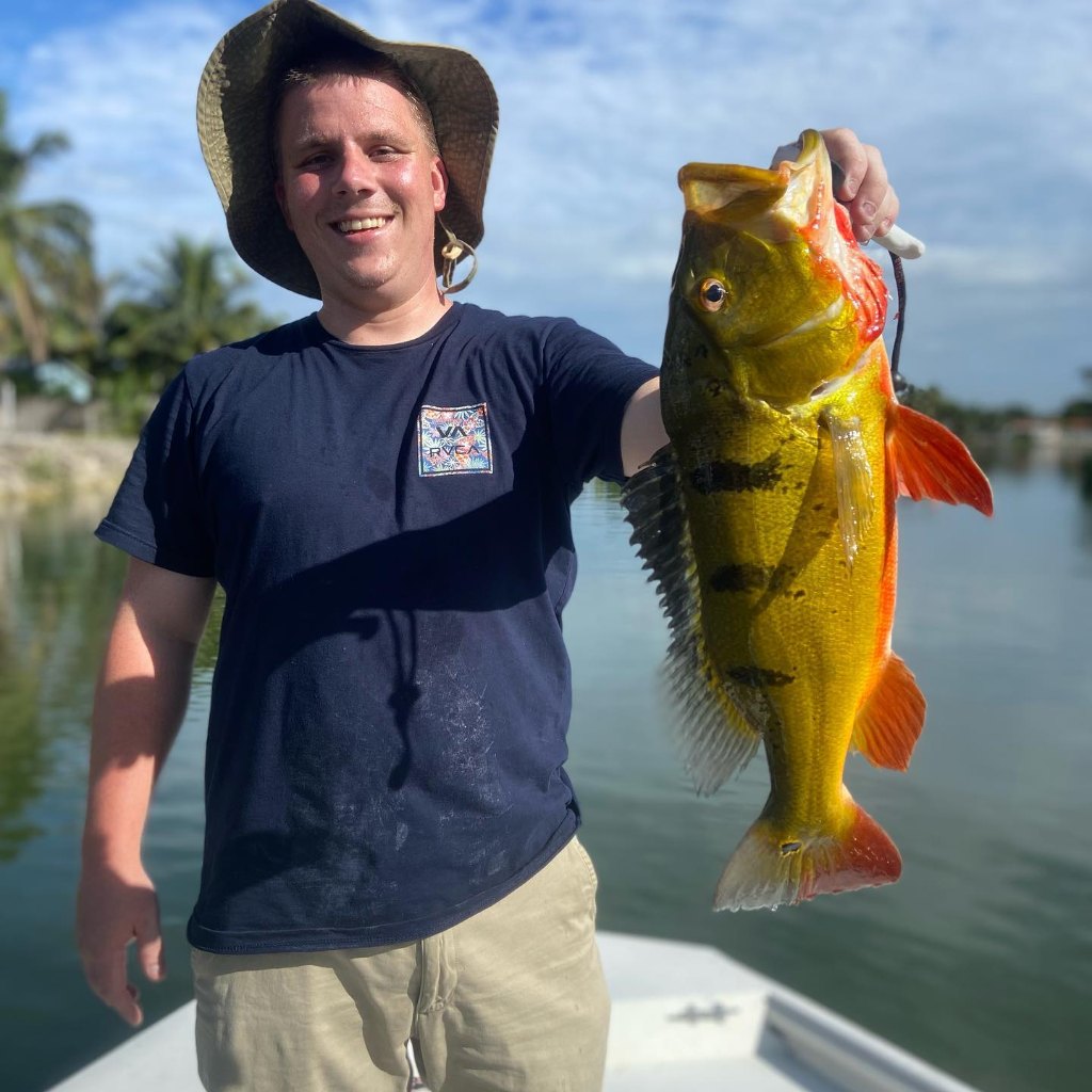 Angler with a 21-inch fish in Miami