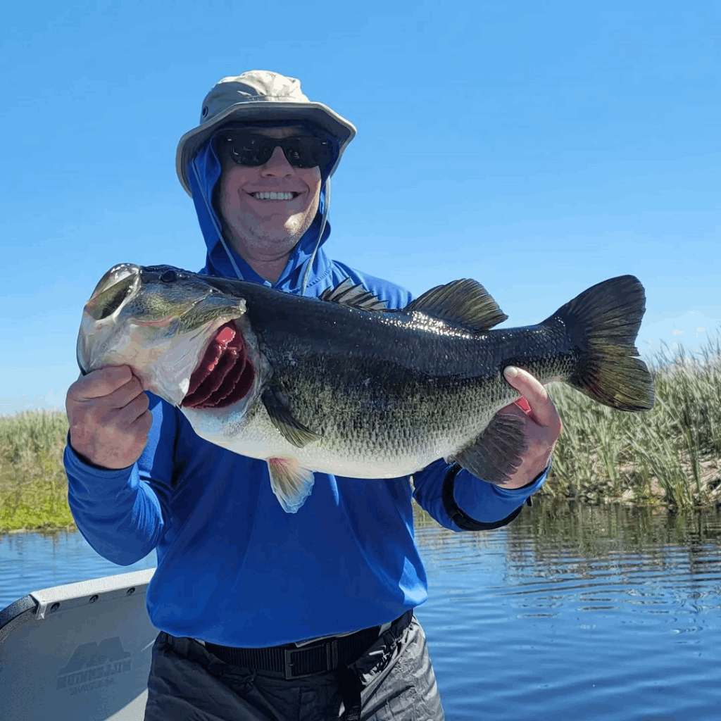 Lone angler in Florida catching fish