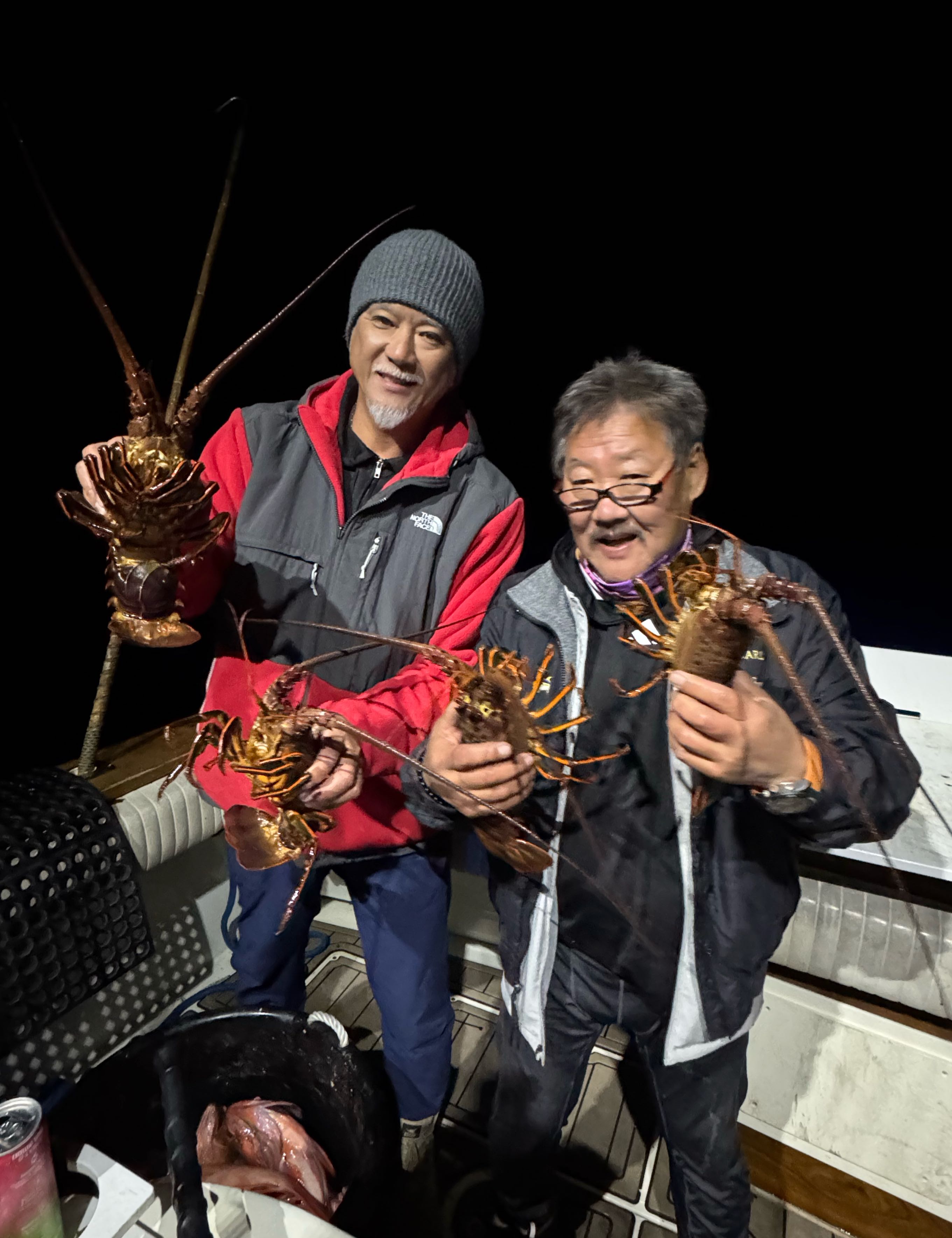 Two anglers with fishing rods in San Pedro