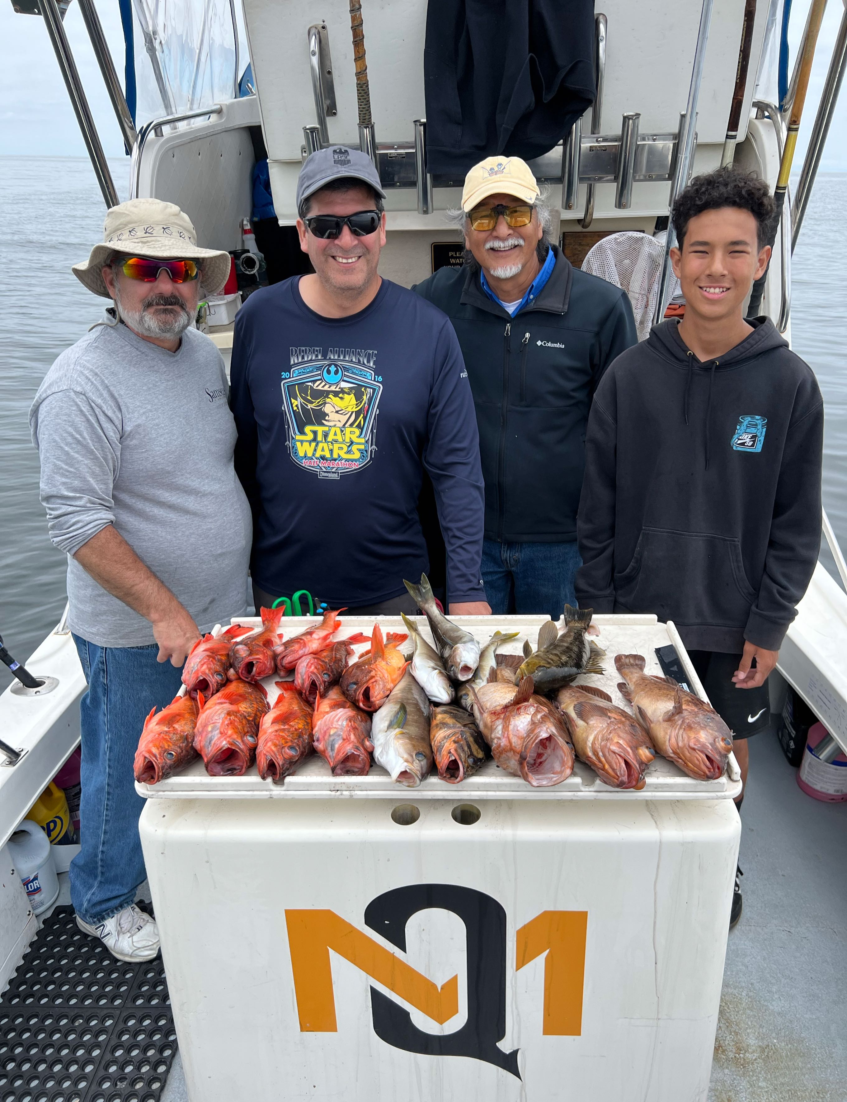 Fishing trip with 4 people in CA