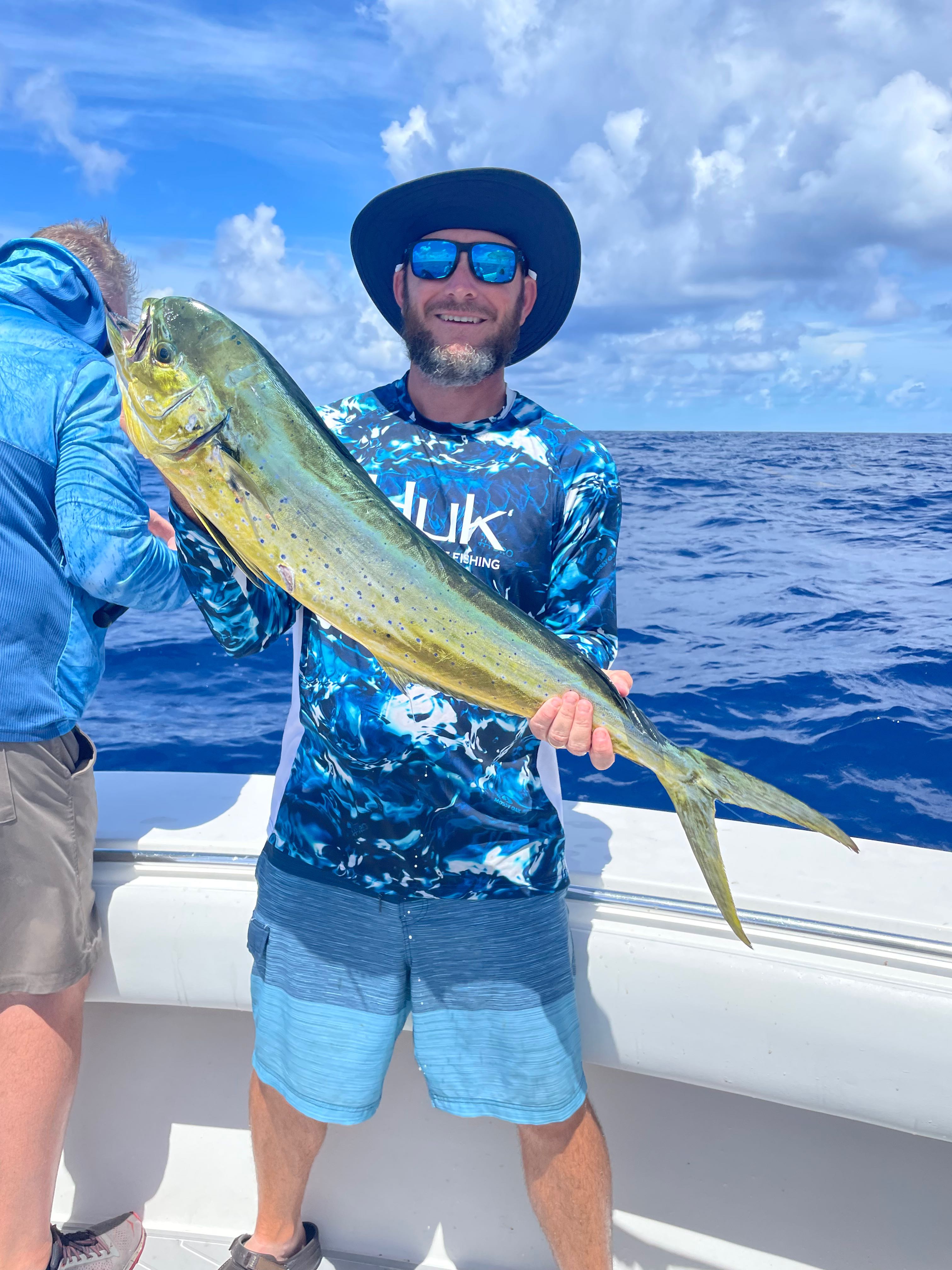 One fisherman with a big fish in Florida