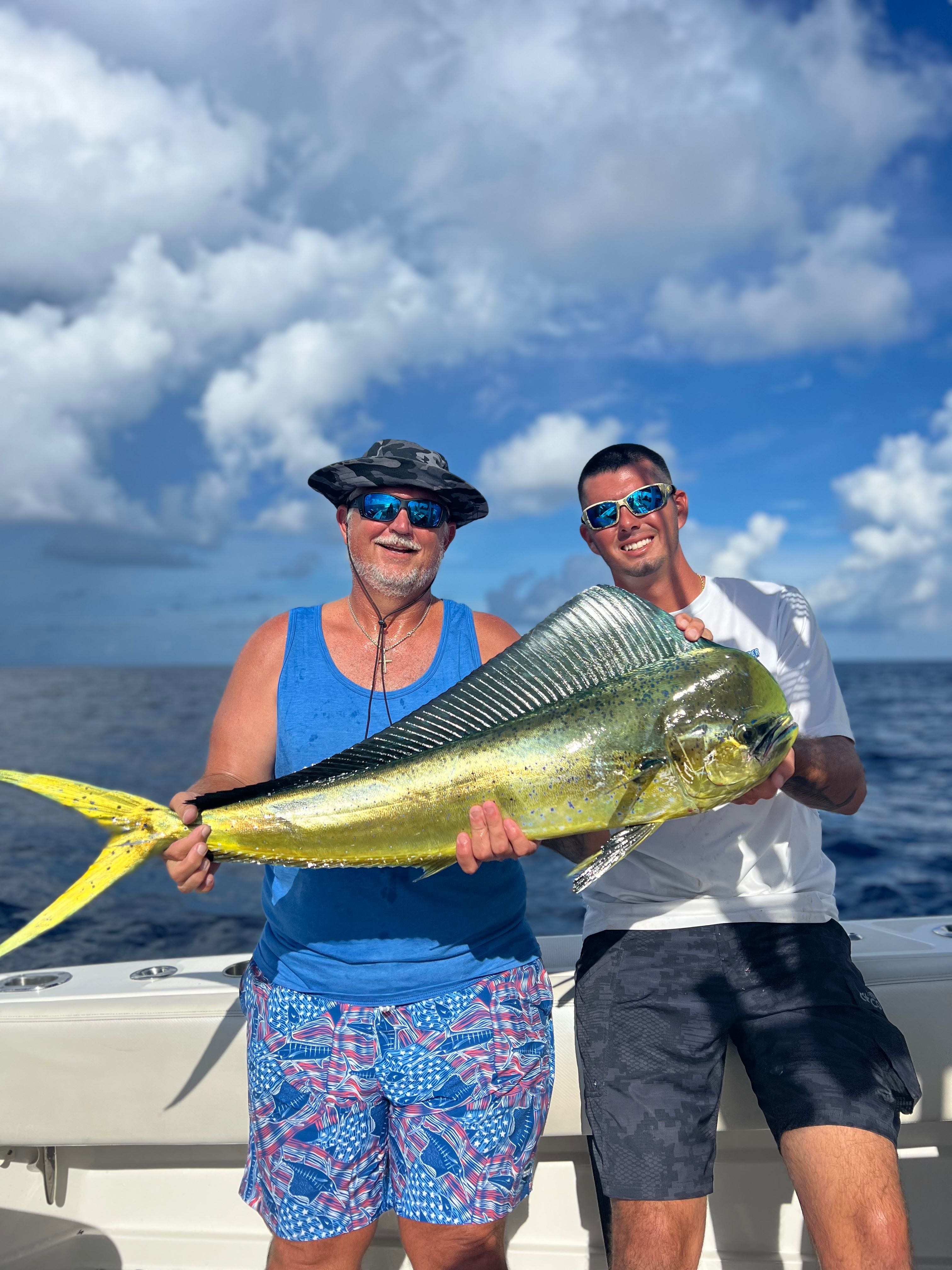 Fisherman catching a big fish in FL