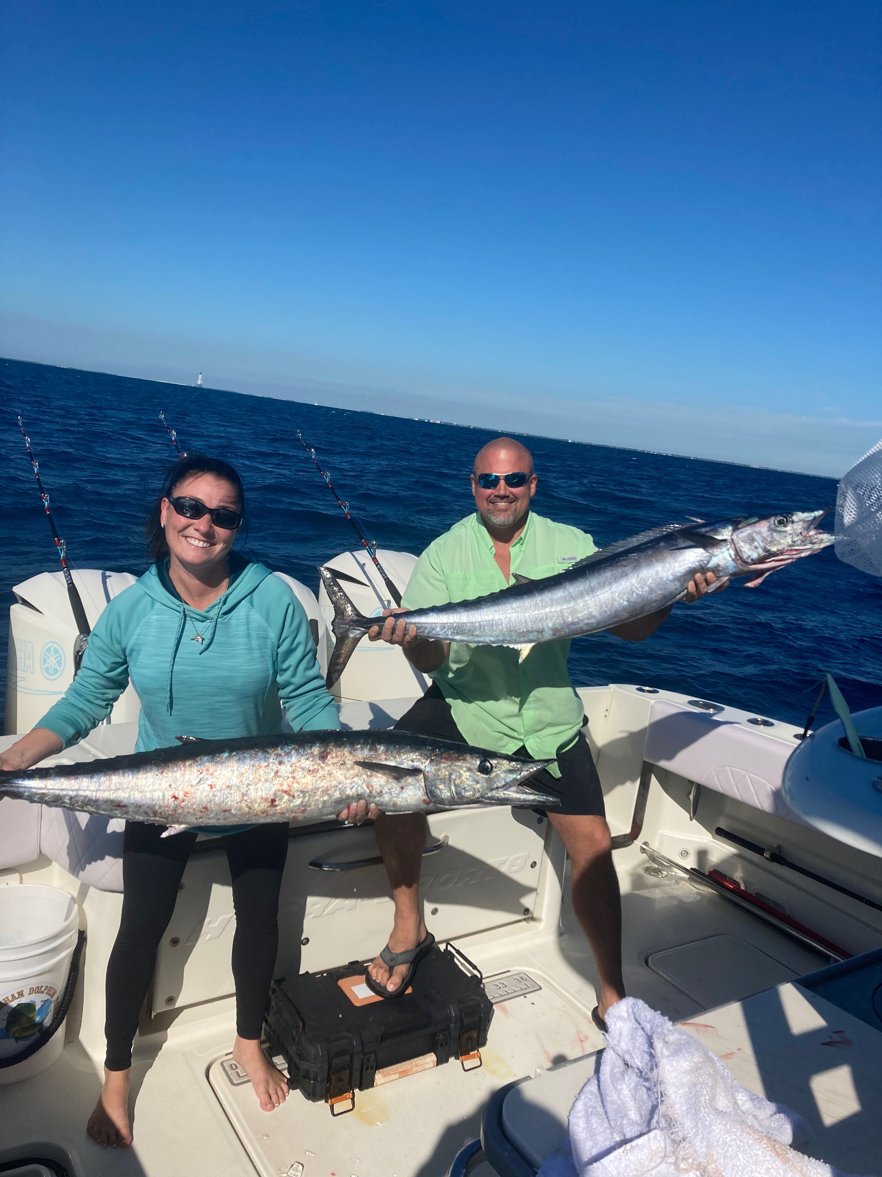Two Wahoo Fish caught while fishing in FL