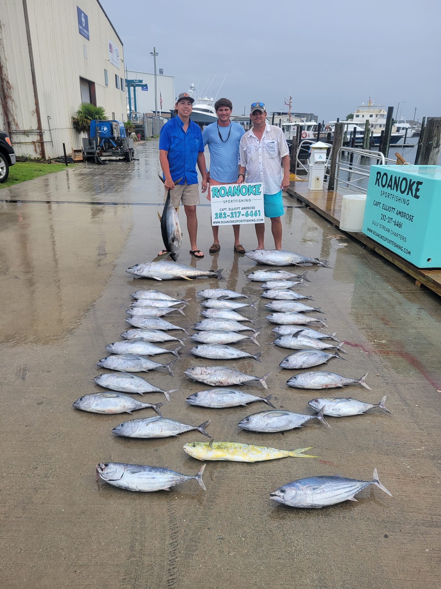 Two blackfin tuna caught by fishing in Wanchese