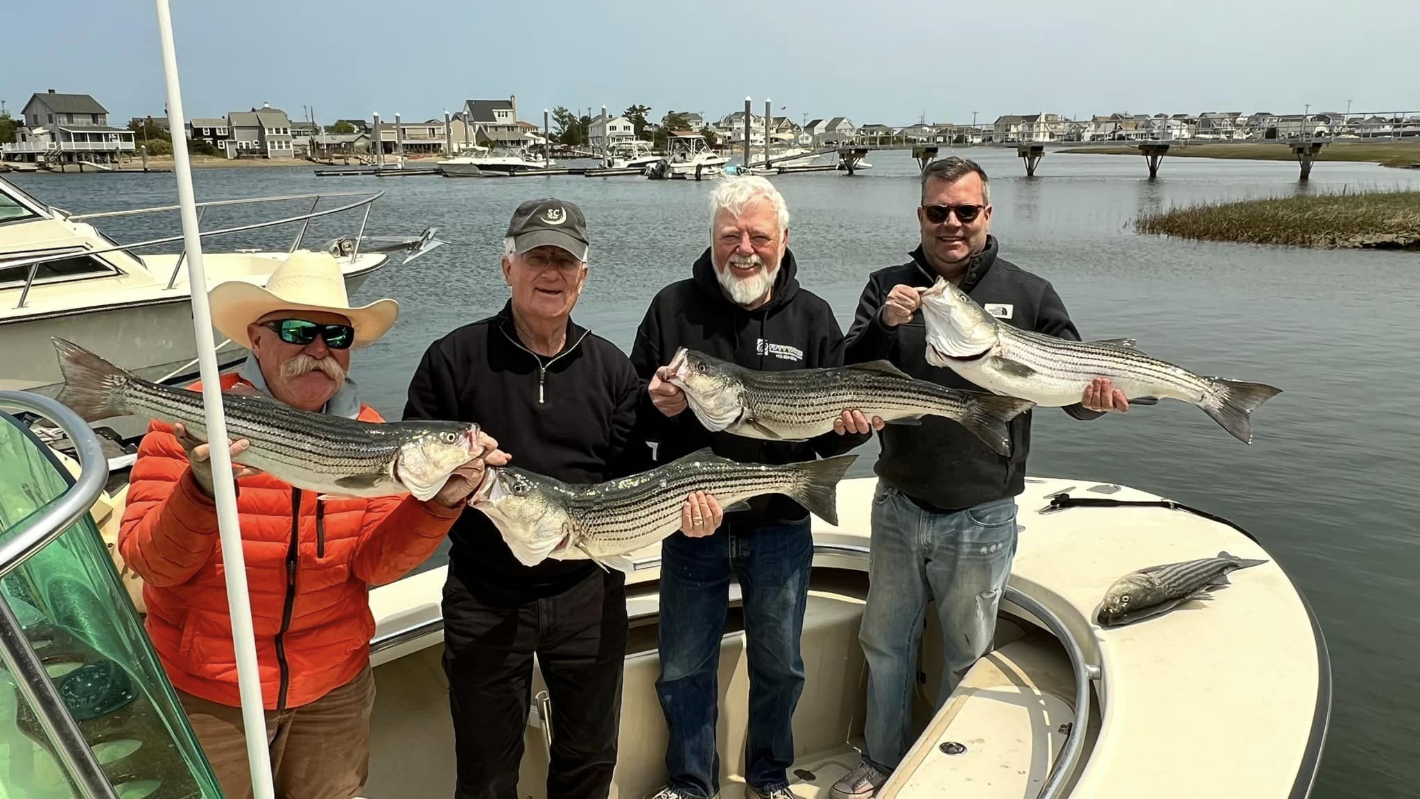 Four striped bass caught during fishing trip in Humarock