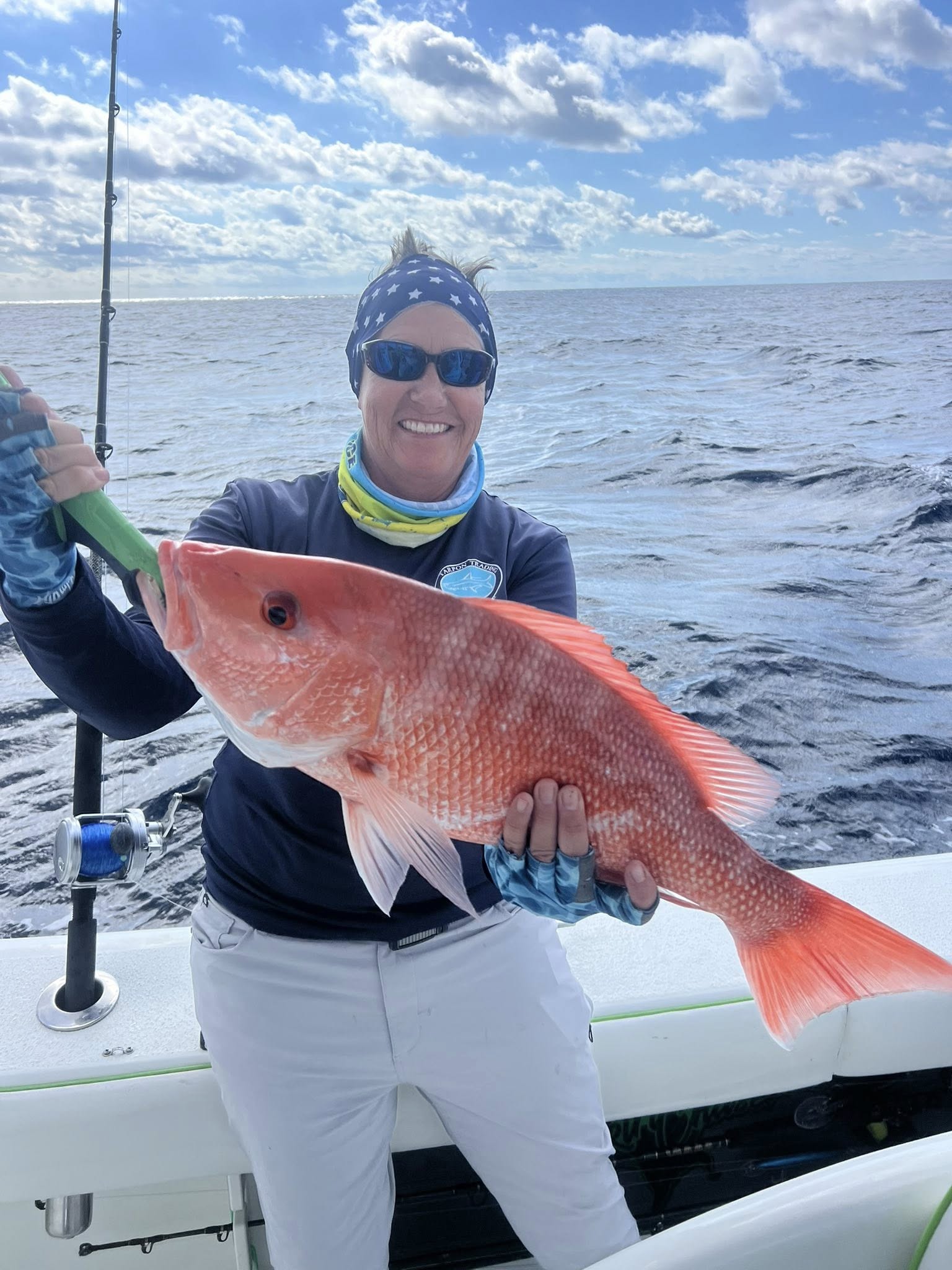 One person fishing in the waters of FL