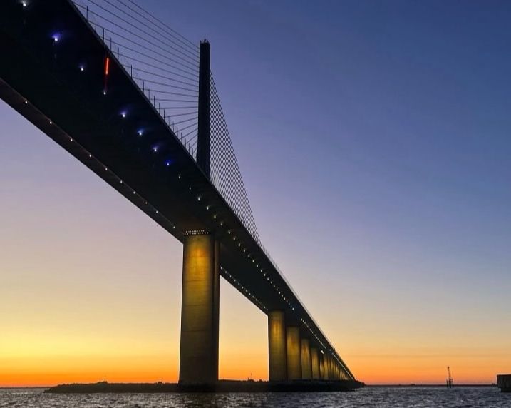 Private boat cruise to Skyway Bridge from Treasure Island FL for up to 6 passengers