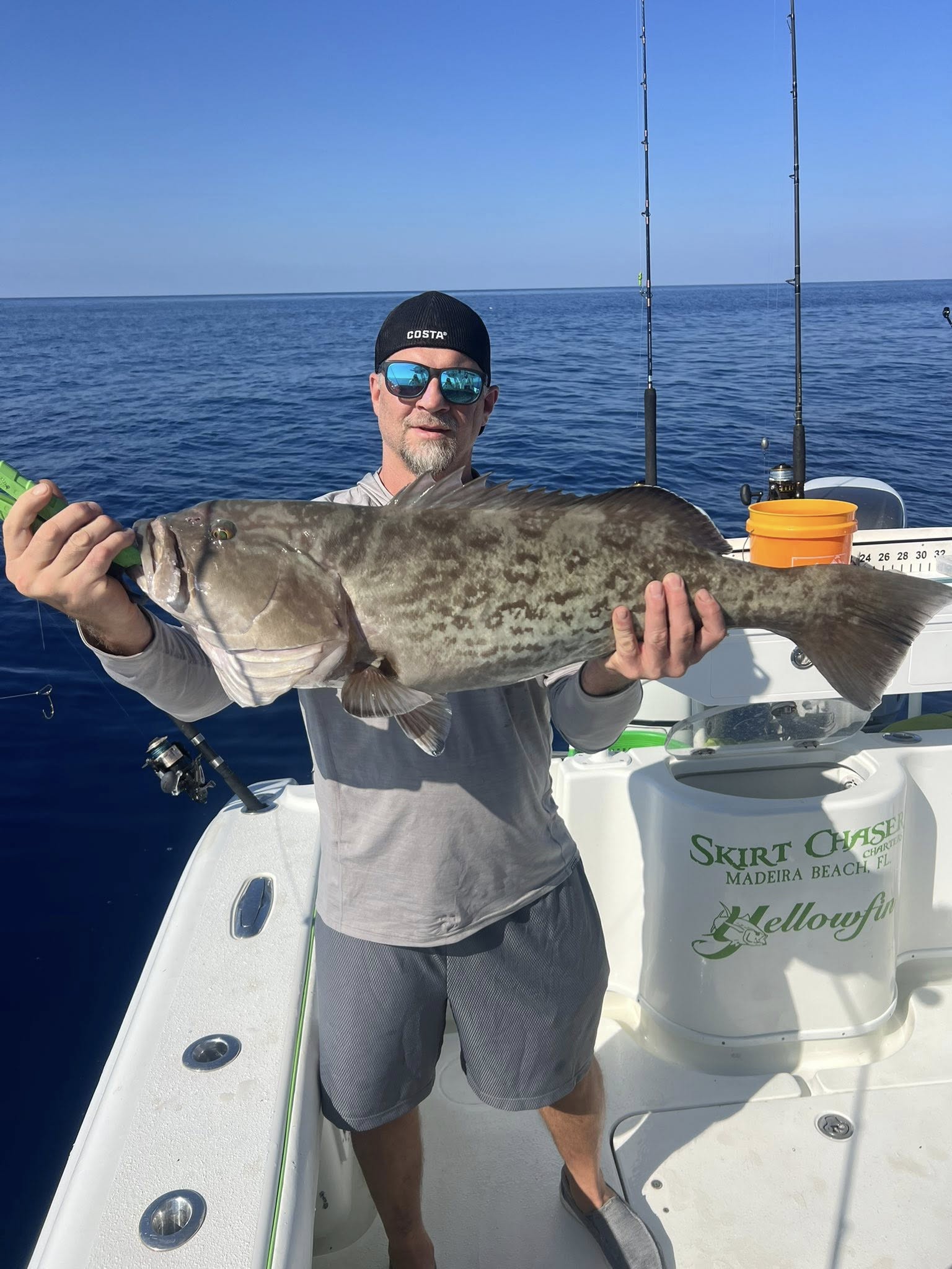 12-hour deep offshore fishing charter boat in Treasure Island FL targeting red snapper and grouper