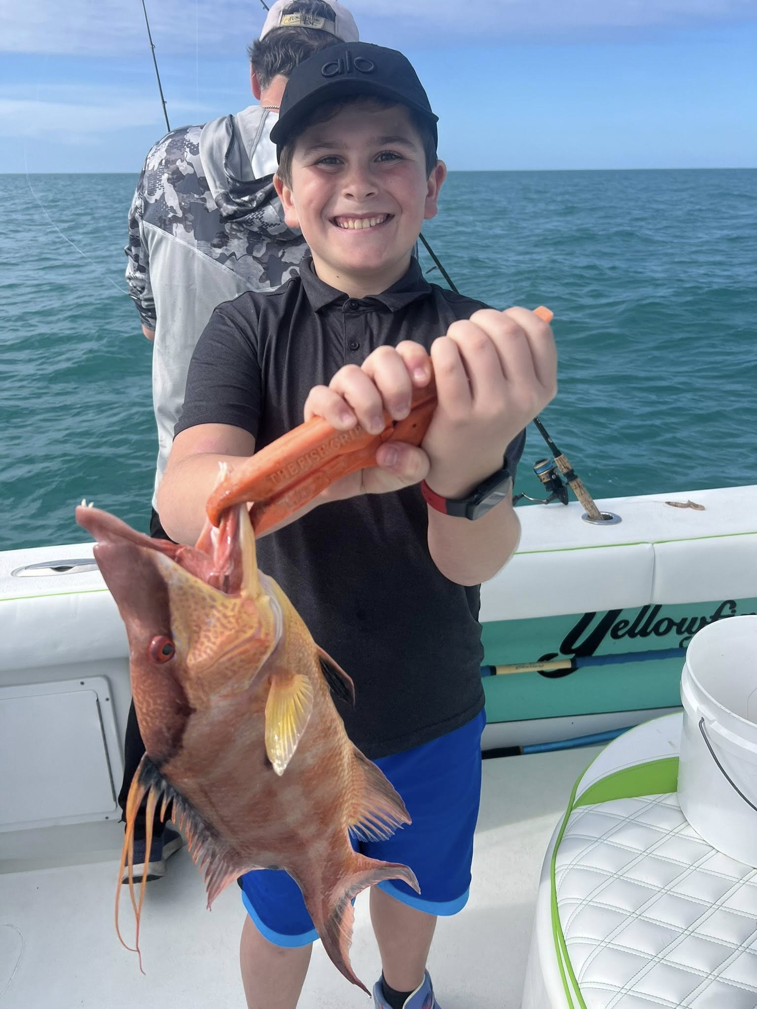 Kids fishing charter boat in Treasure Island FL targeting snapper and grouper offshore