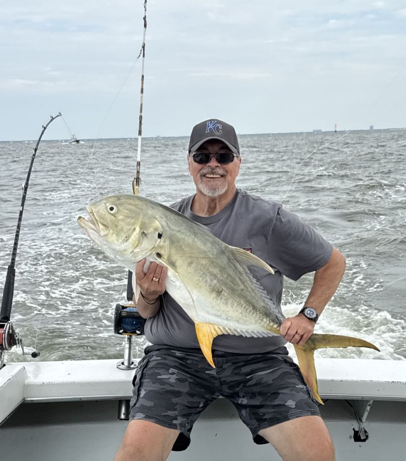 Crevalle jack caught while fishing in Biloxi MS