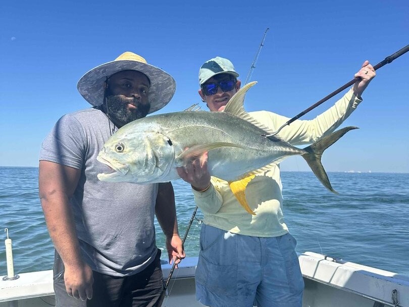 Half day offshore fishing charter boat in Biloxi targeting cobia and mackerel species