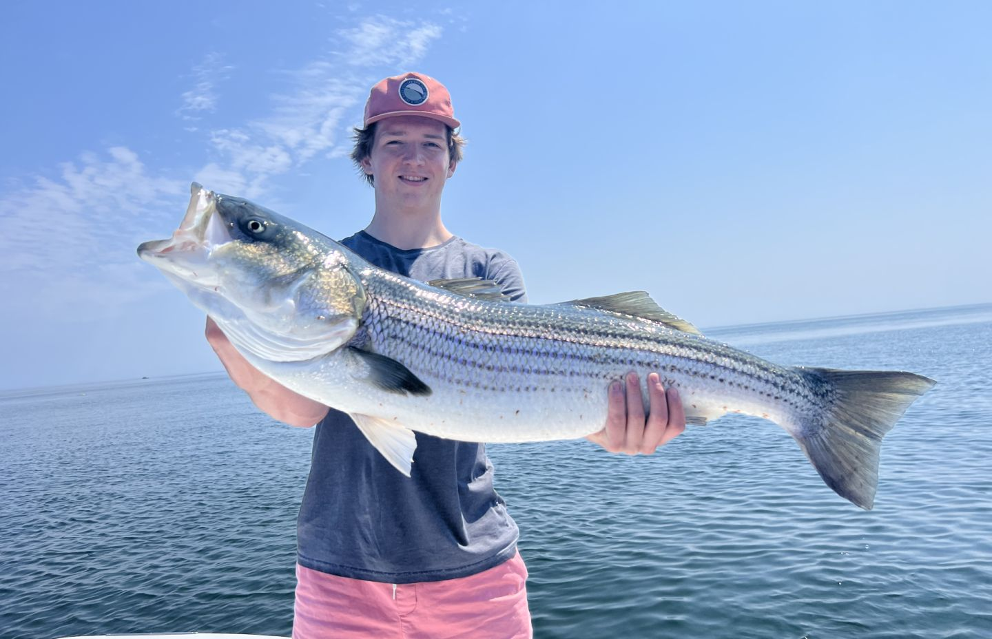 Striped bass caught fishing in MA