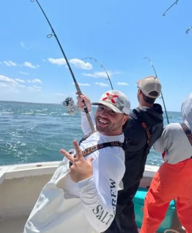 Angler fishing in Sandwich, Massachusetts