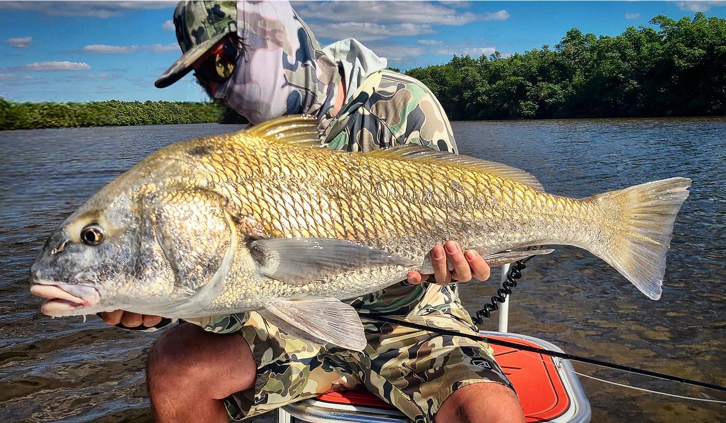 One black drum fish caught in Riviera Beach