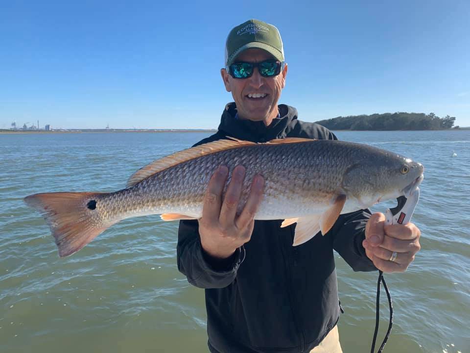 Redfish caught in Fernandina Beach