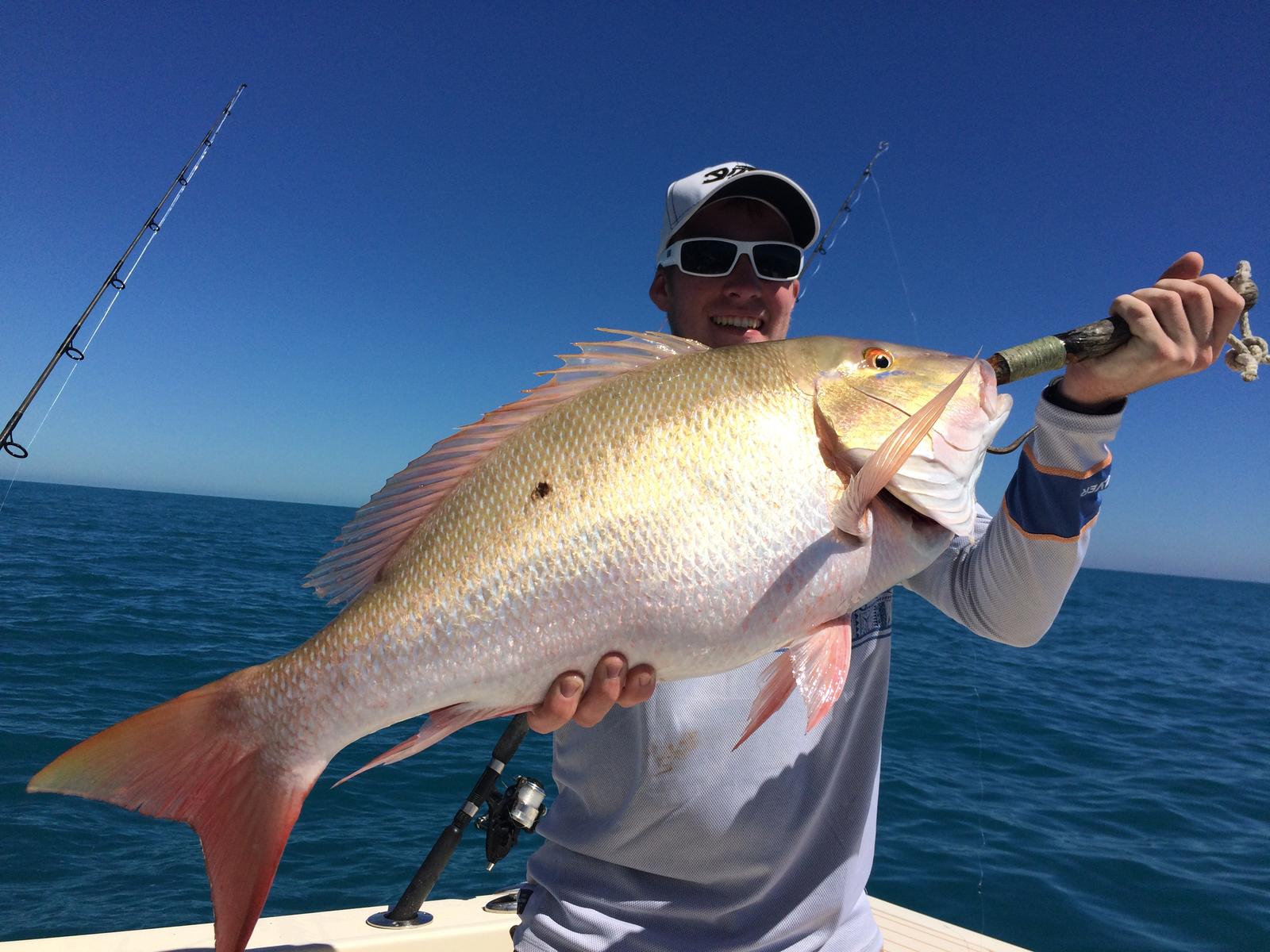 Mutton snapper, a 33-inch fish, caught in FL while fishing