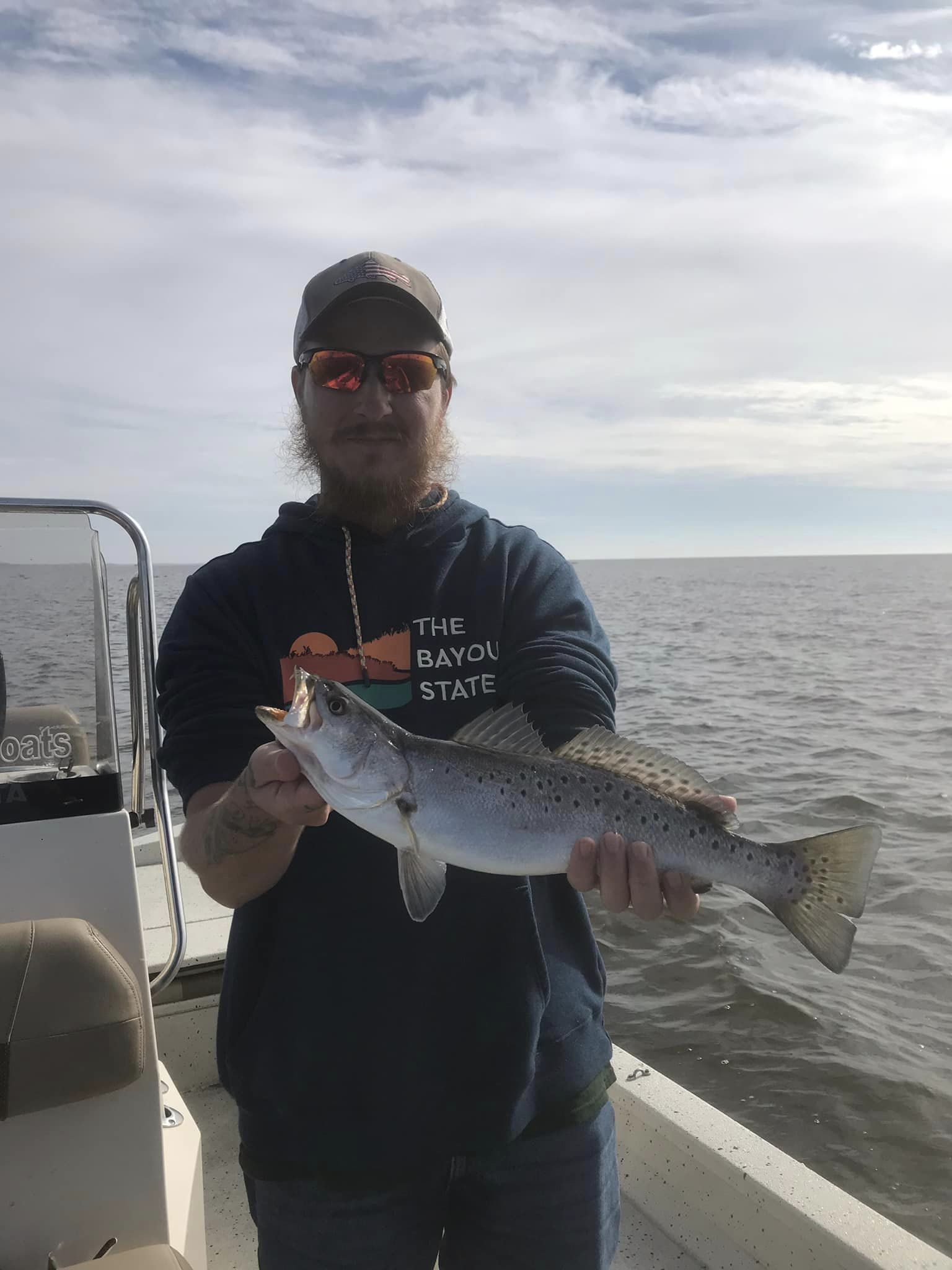 Spotted Weakfish caught while fishing in LA