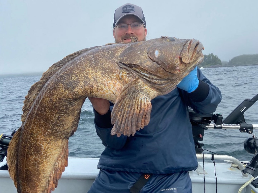 A lone angler in Ketchikan with a 29-inch fish