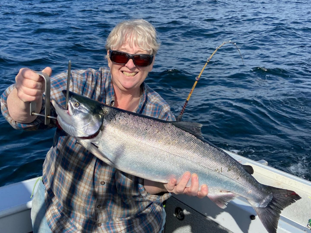 Chinook salmon, 25 inches, caught in Alaska