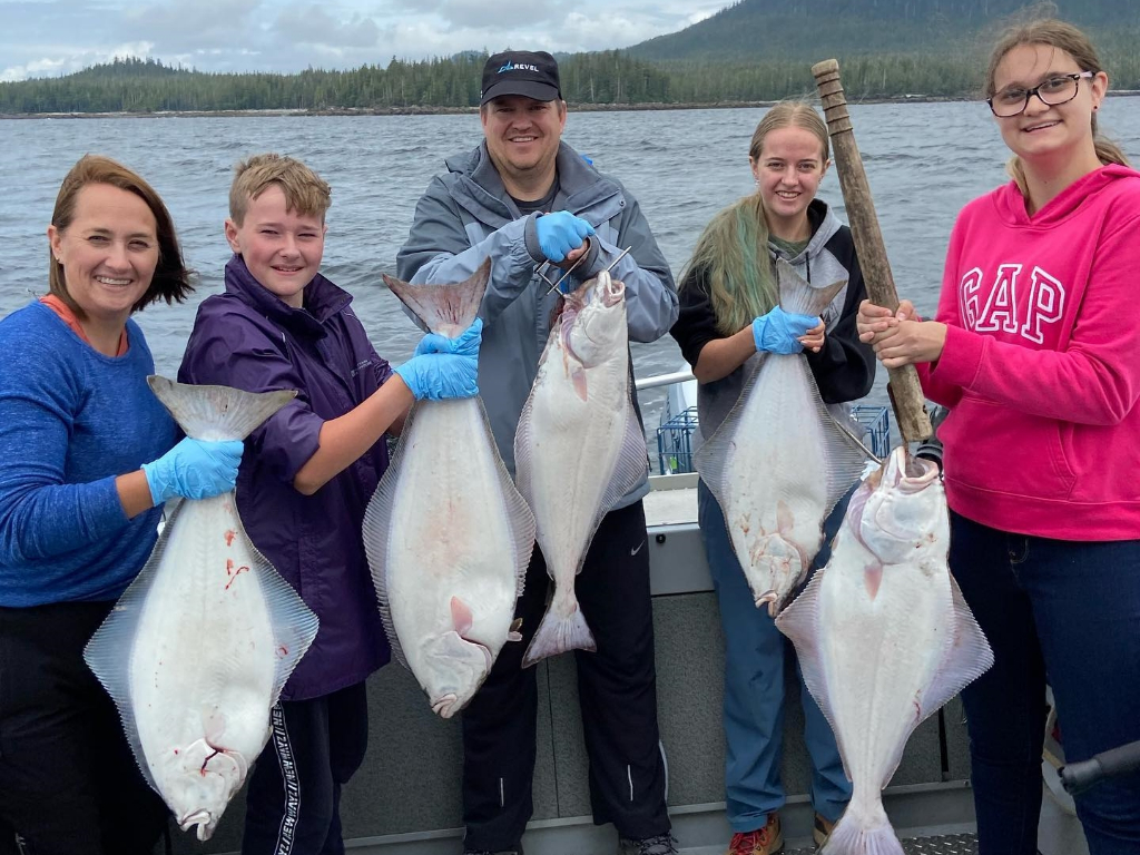 5 Pacific Halibut caught in Ketchikan