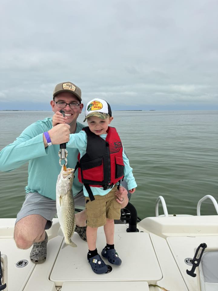 Speckled trout caught while fishing in Sand Springs OK