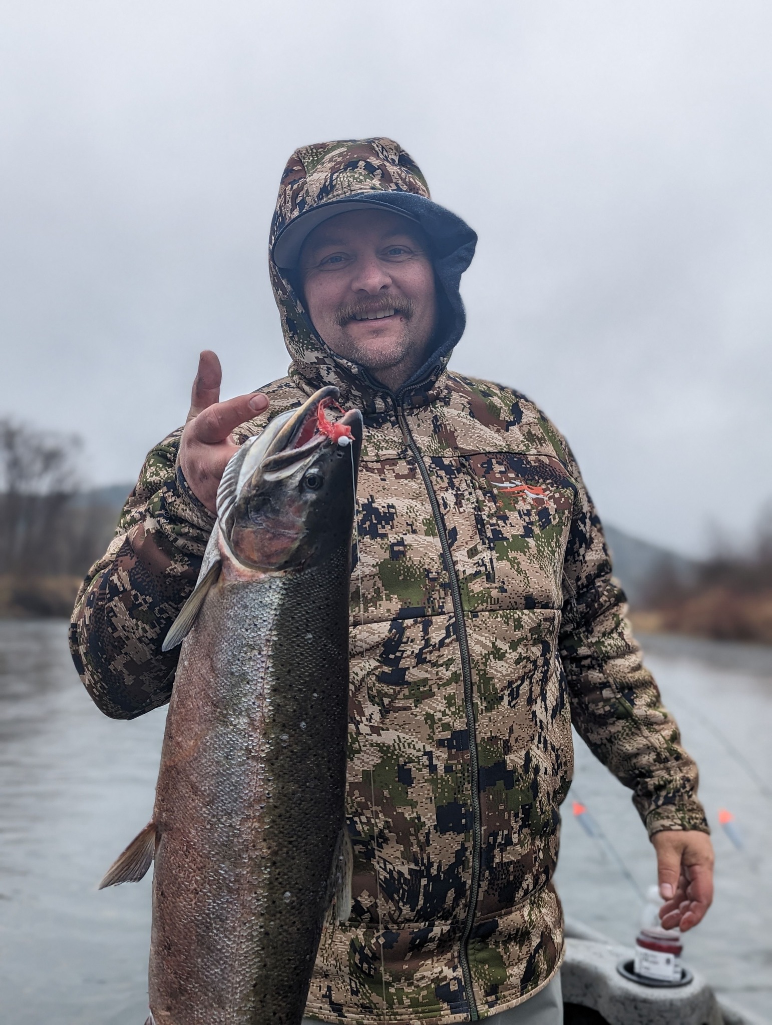 A rainbow trout caught in Montesano