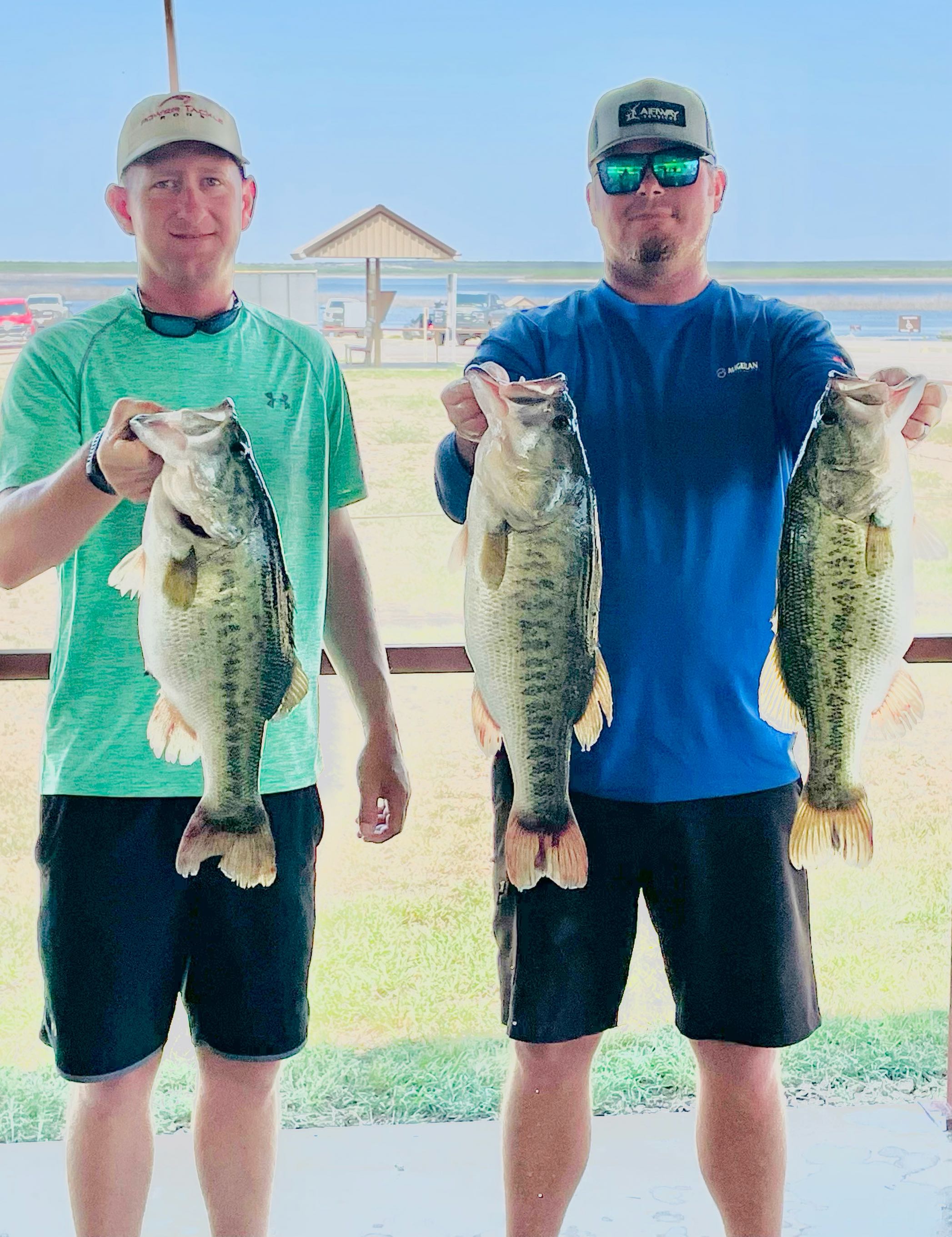 Three largemouth bass caught in Brookeland