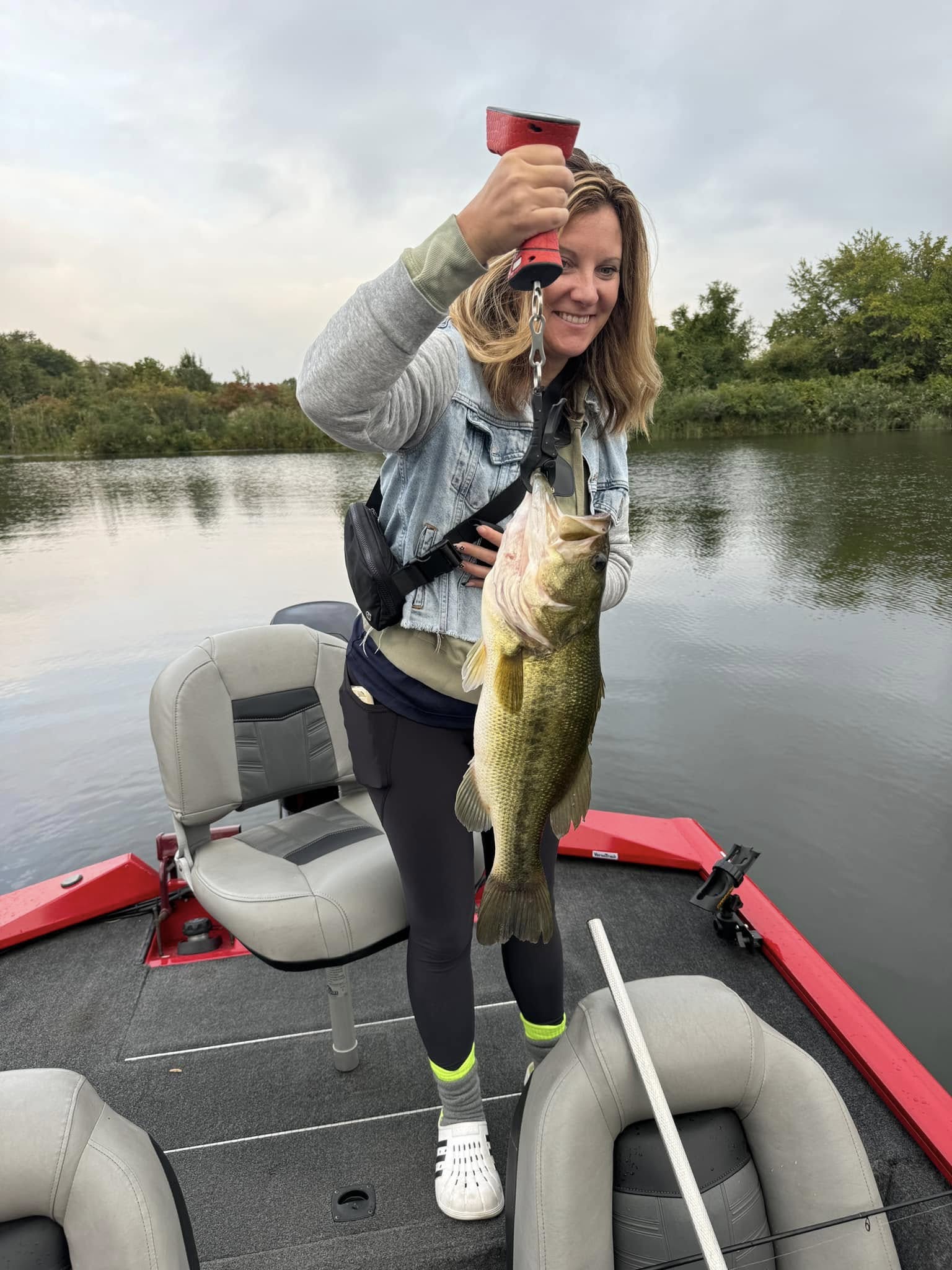 Largemouth bass caught while fishing in NJ