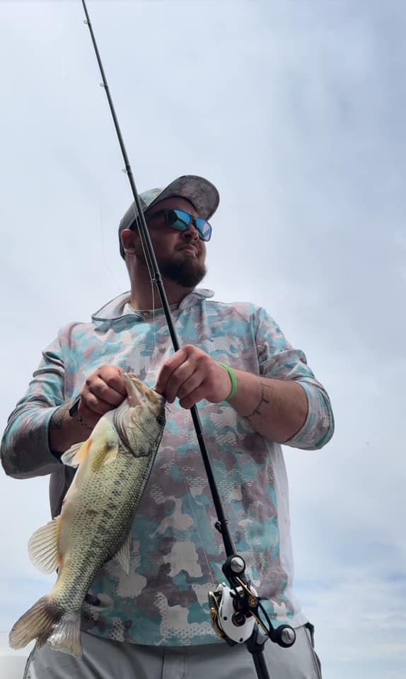 Angler with a nice catch in Oldmans Township
