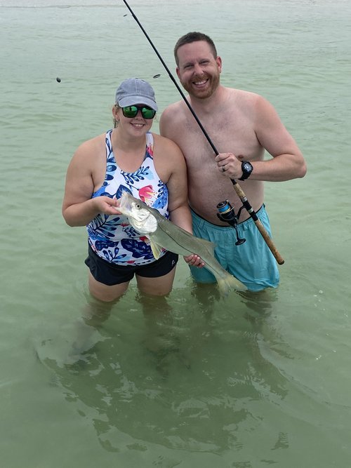 Snook fish caught during fishing trip in Saint Petersburg