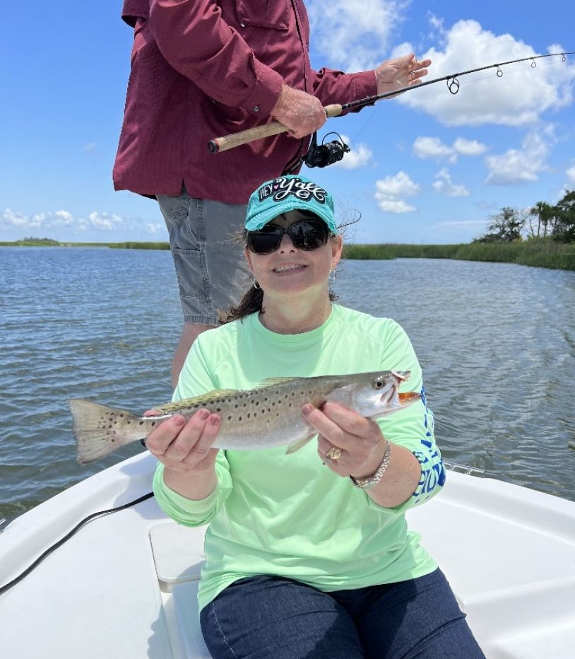 Speckled trout caught fishing in Darien GA waters