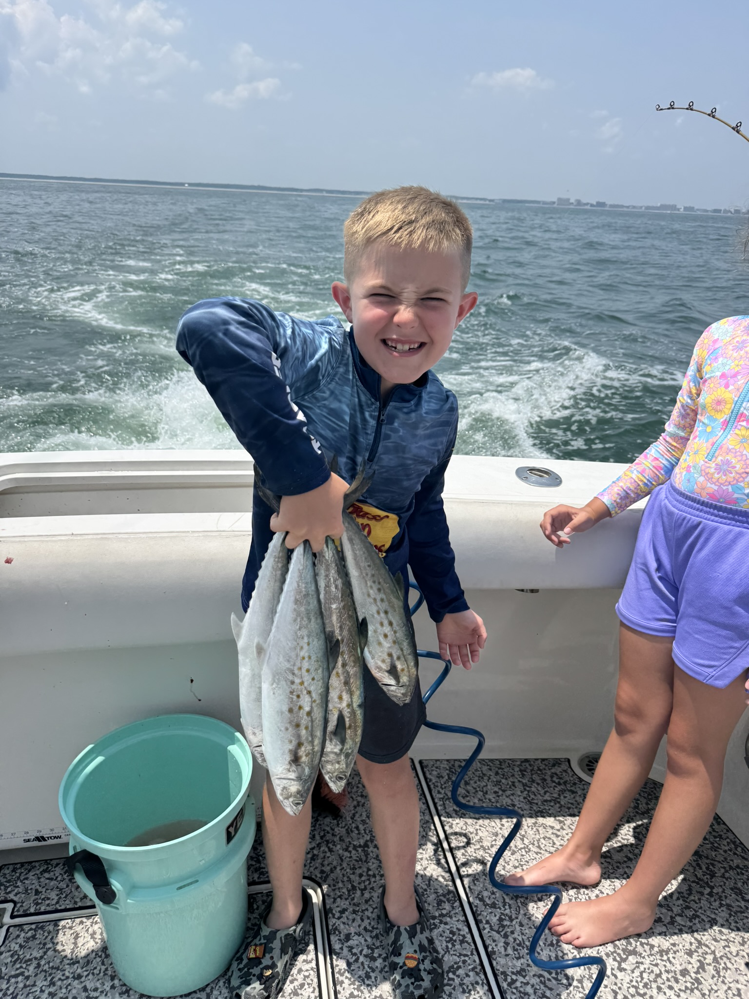 Half day inshore fishing trip targeting Spanish Mackerel, Bluefish, King Mackerel near oceanfront
