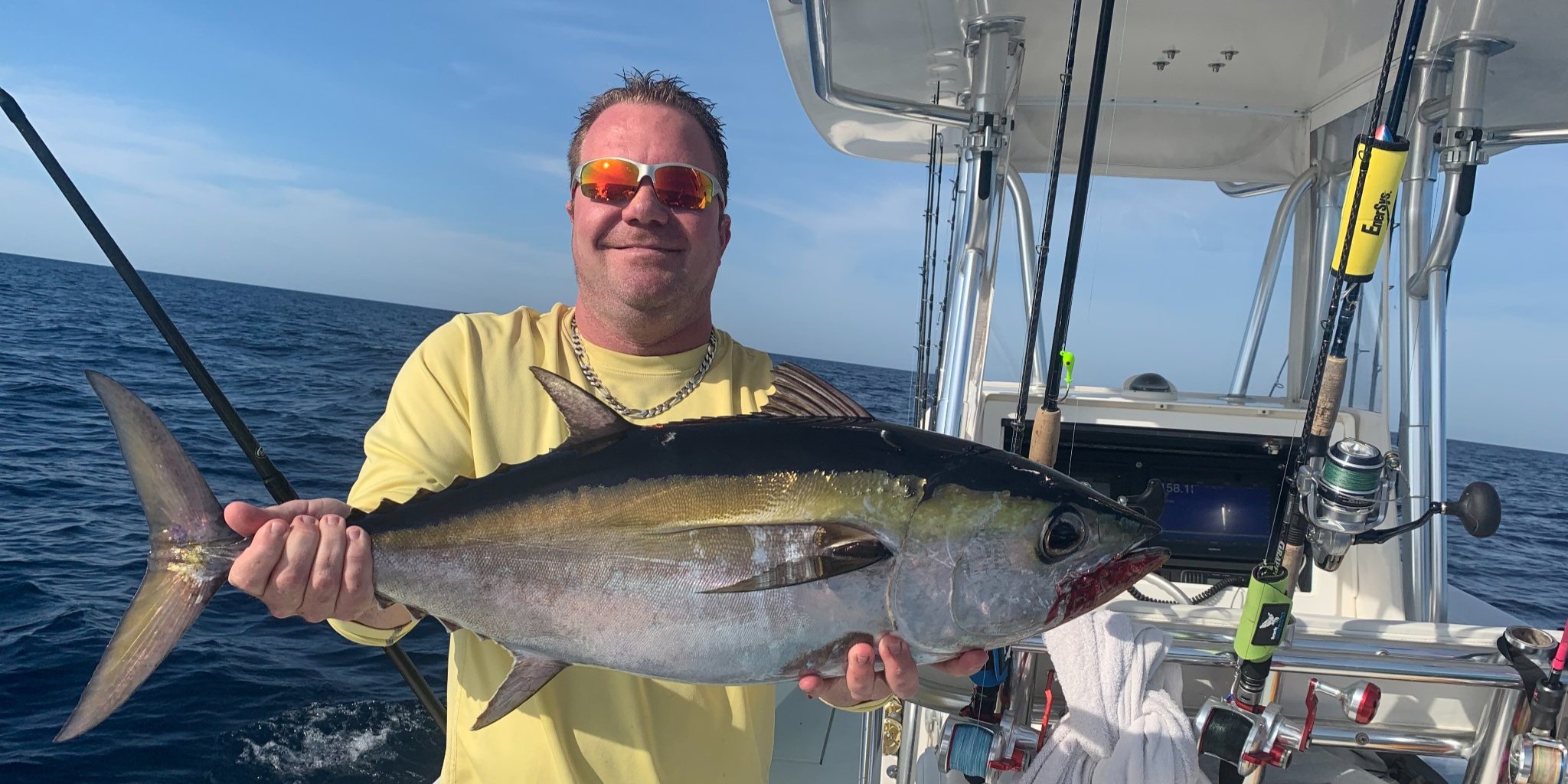 Inshore fishing charter boat in Tarpon Springs targeting redfish, snook, and seatrout
