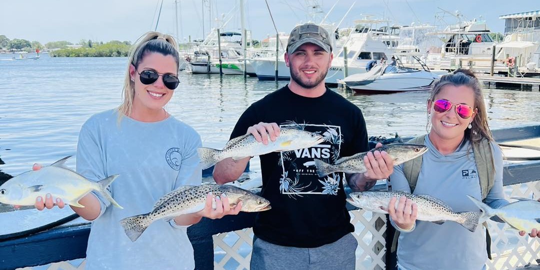 Tarpon Springs inshore fishing charter boat targeting redfish, snook, and seatrout in Florida