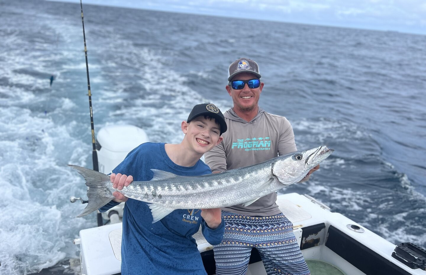 Great barracuda catch on fishing charter boat in Lantana FL waters