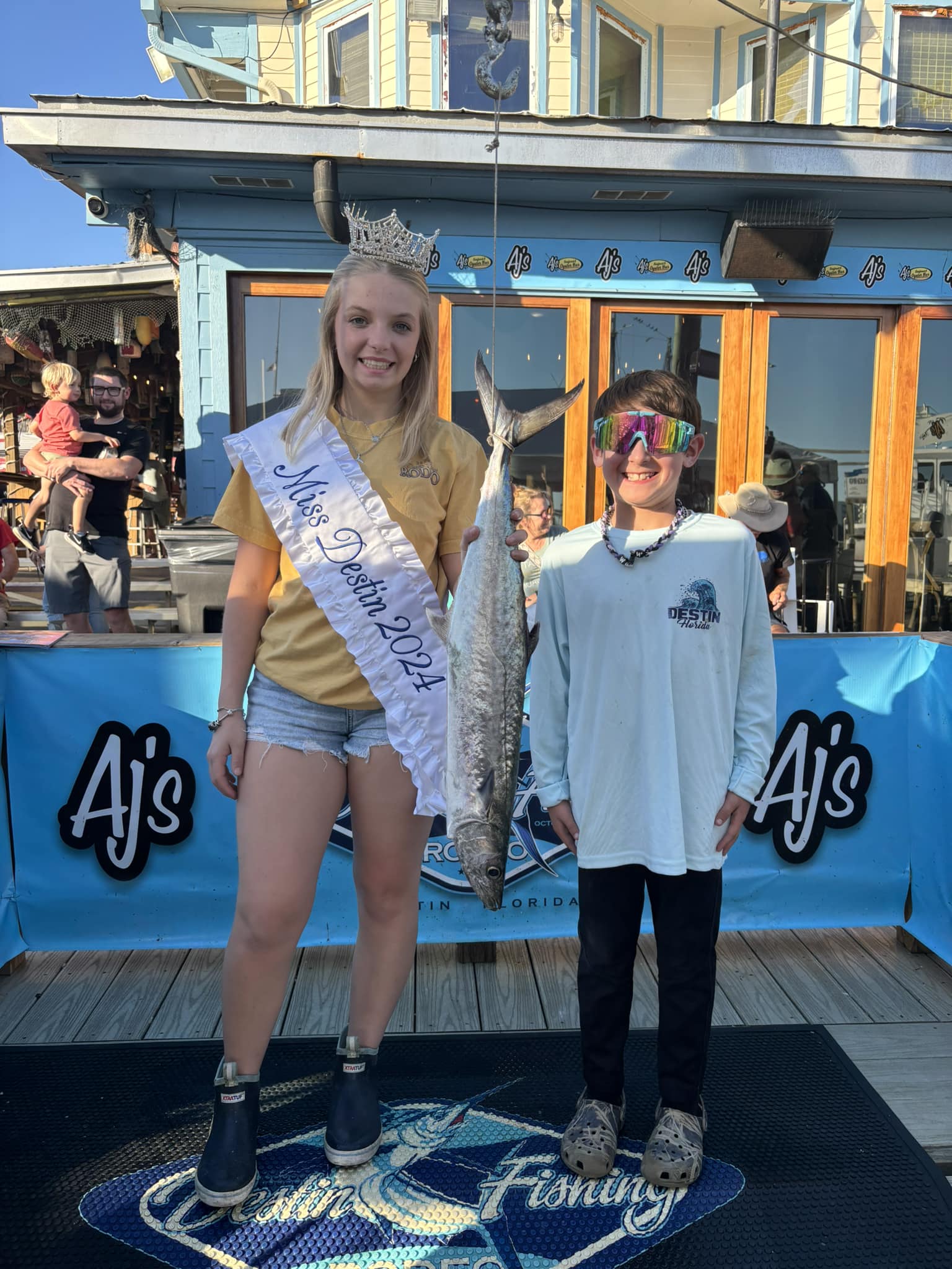 Catch of the day - a magnificent King Mackerel, fishing in Destin