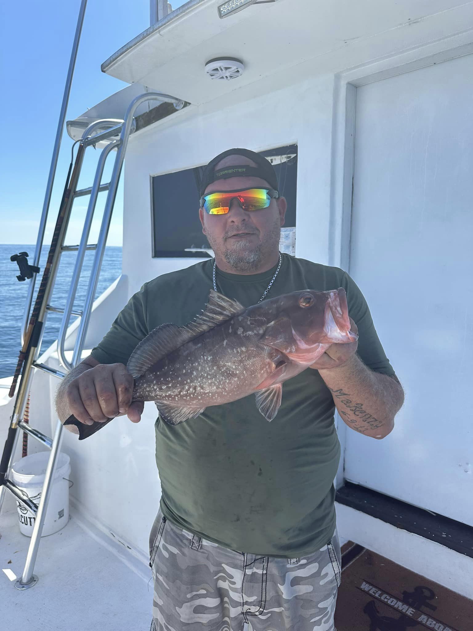 A single red grouper fish caught in Destin