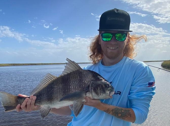 Caught a black drum fish in FL