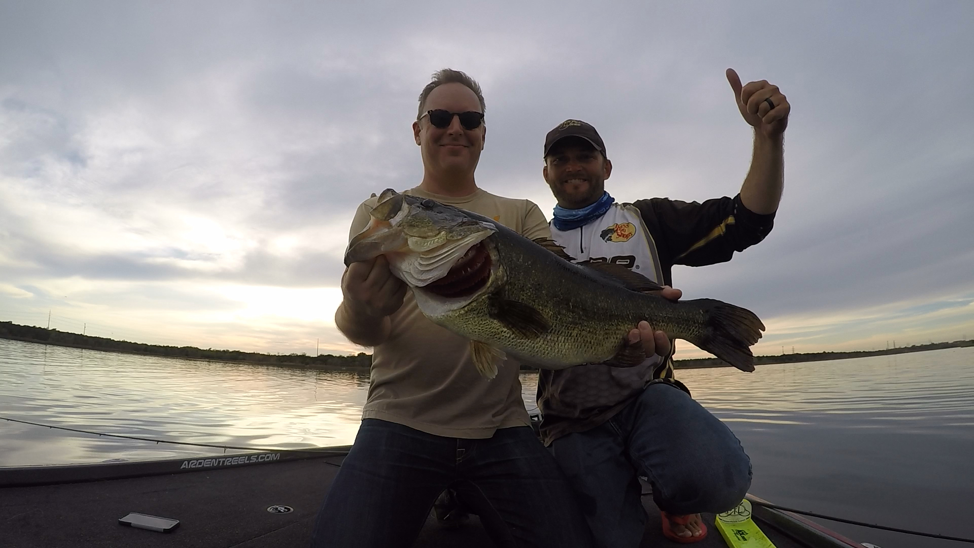 Two people fishing in Austin