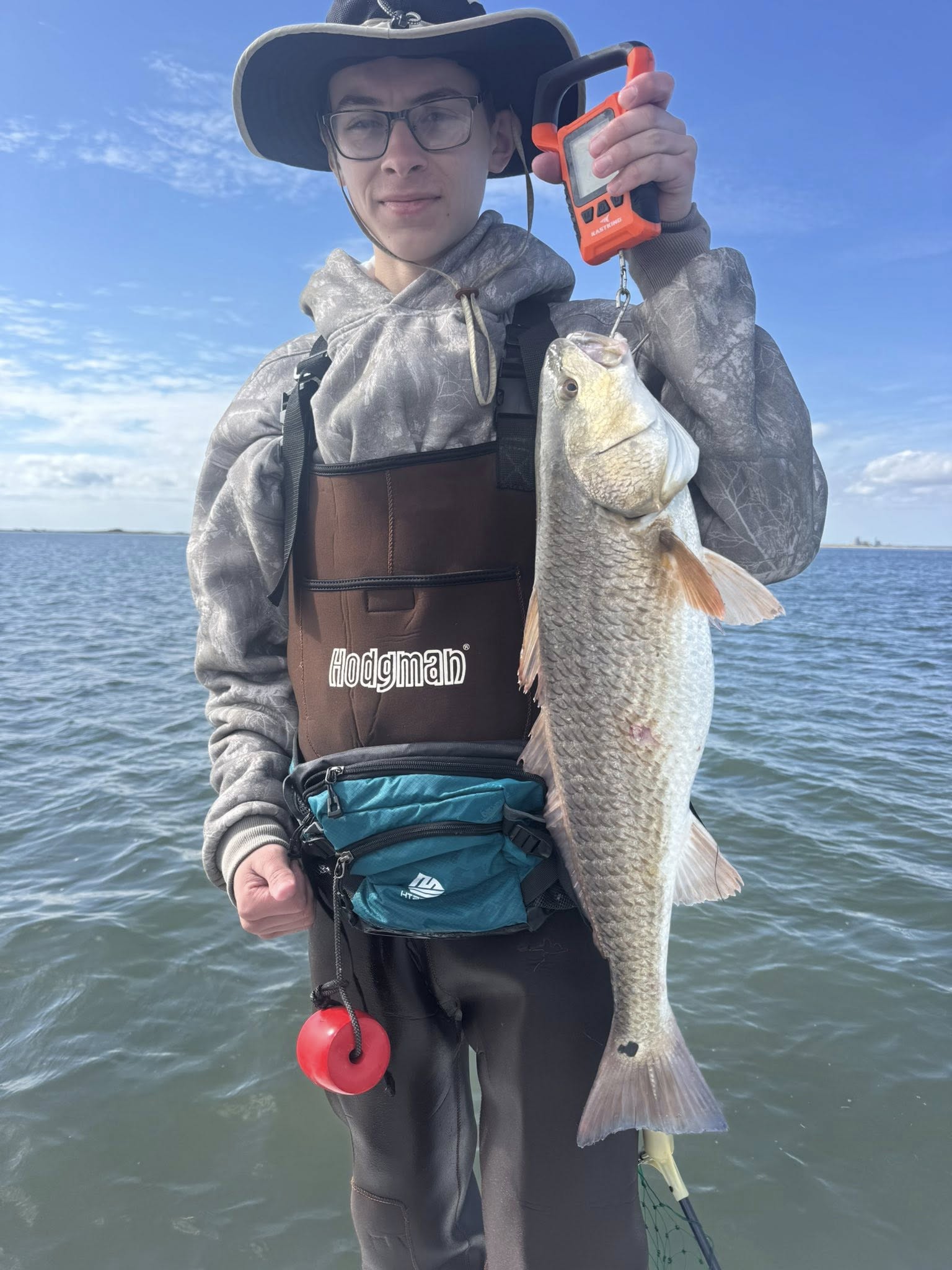 Redfish catch displayed on fishing trip in Corpus Christi TX