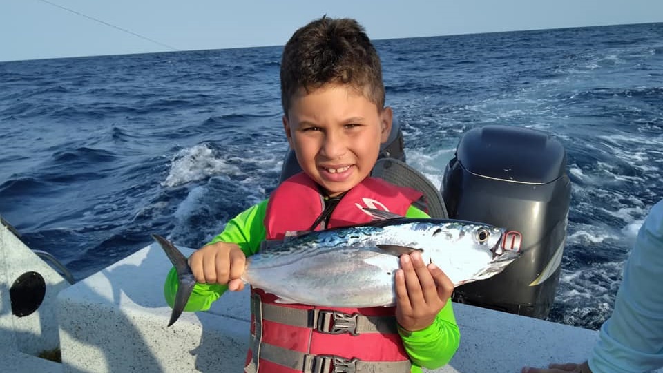 14-inch Little Tunny fish caught at Atlantic Beach