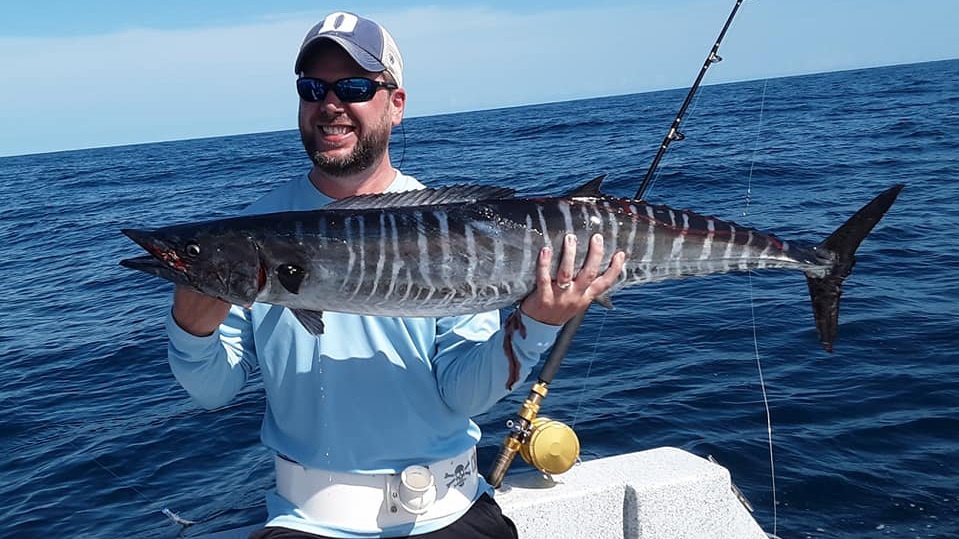 Photograph of a majestic wahoo fish caught at Atlantic Beach
