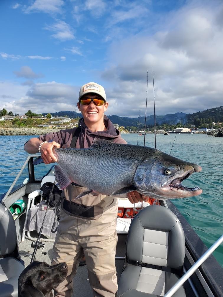Chinook salmon caught fishing in Gold Beach Oregon
