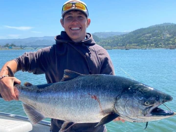 Full day salmon fishing trip on 21' boat with Captain Matthew Weems in Gold Beach Oregon