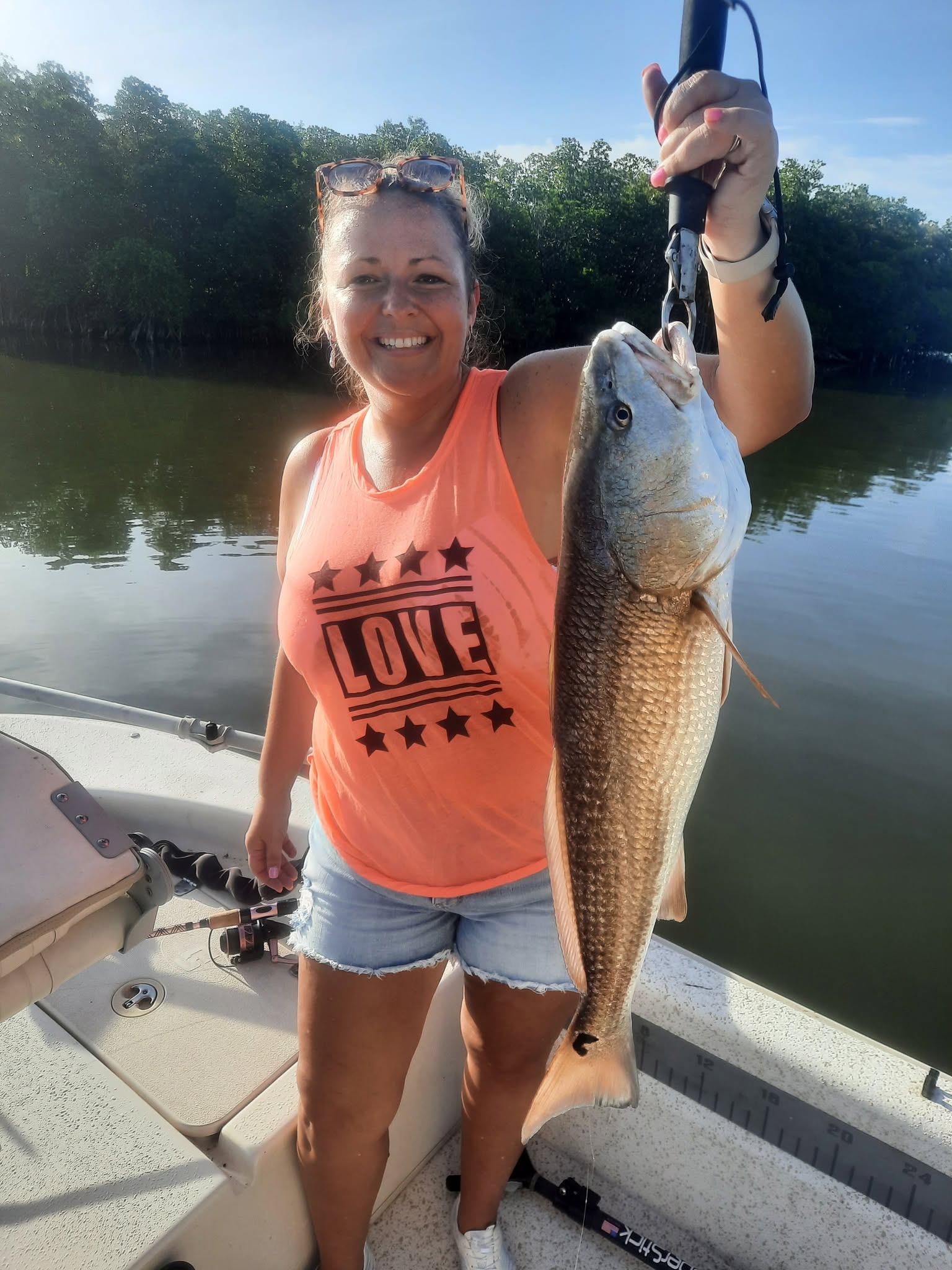 Redfish caught during fishing tour in Vero Beach FL