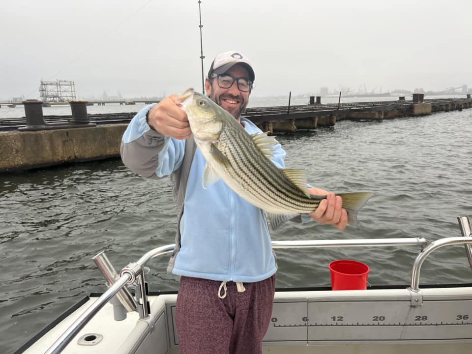 Striped bass caught in MD while fishing