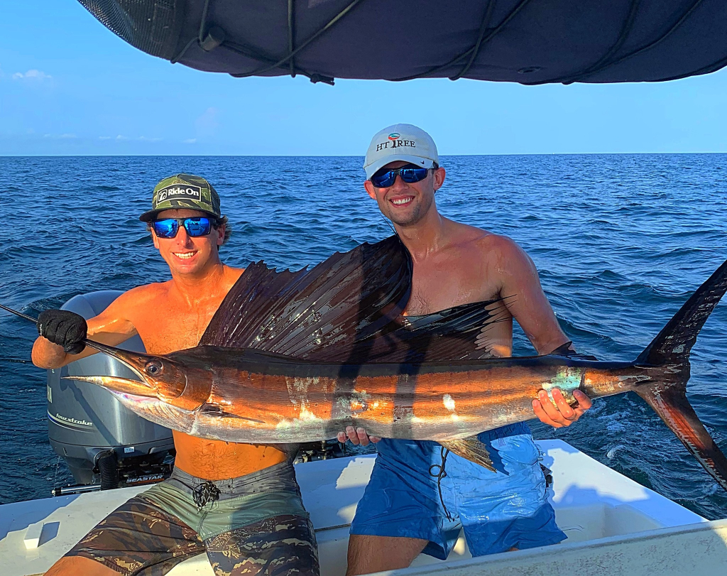 Photograph of an Atlantic Sailfish, a 47-inch big fish caught near Destin