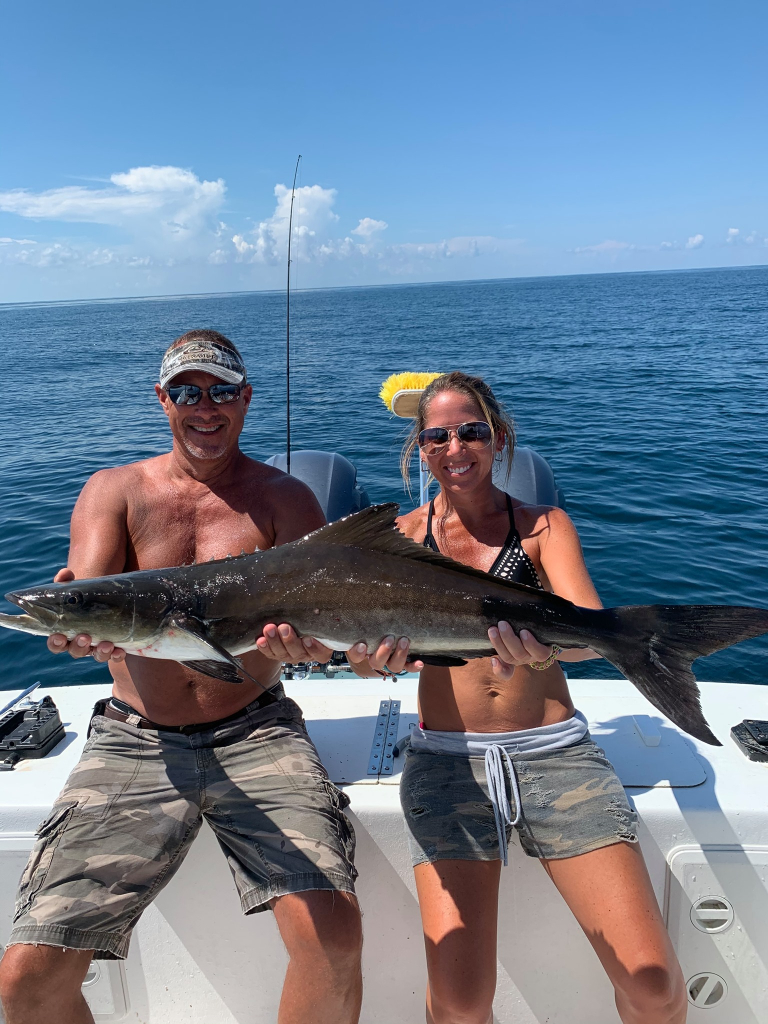 A big cobia fish caught in Destin