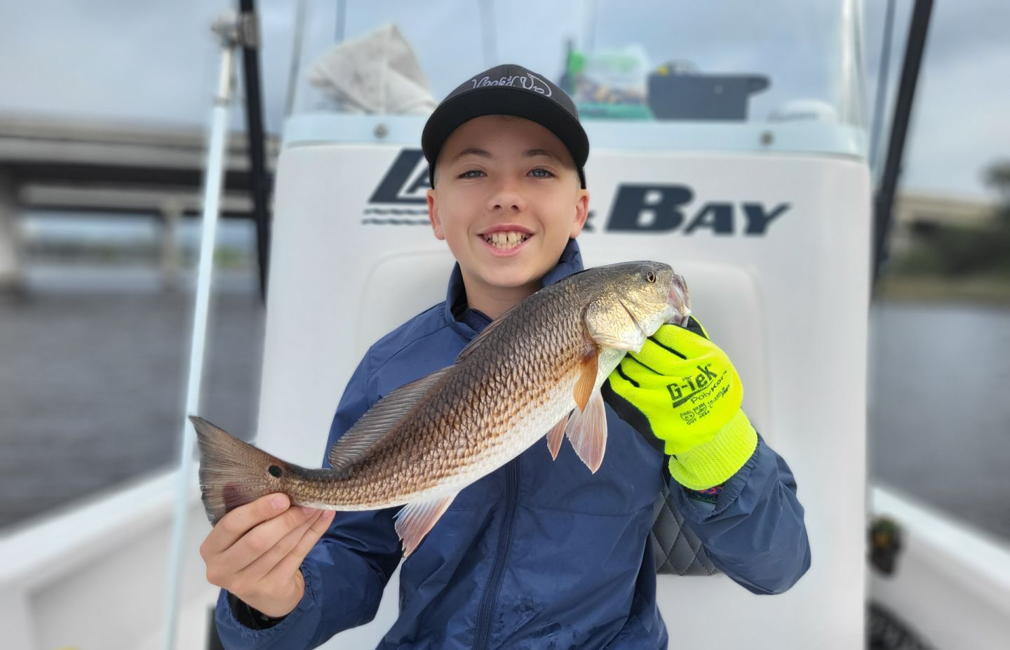 A single redfish caught fishing in Jacksonville